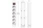Preview: Socket strip, 6-way, with switch, GS, CE, white, cable length 1.30m